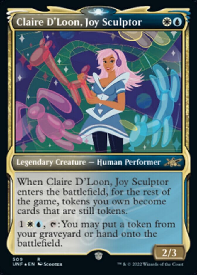 Claire D'Loon, Joy Sculptor (Showcase) (Galaxy Foil) [Unfinity] MTG Single Magic: The Gathering  | Multizone: Comics And Games