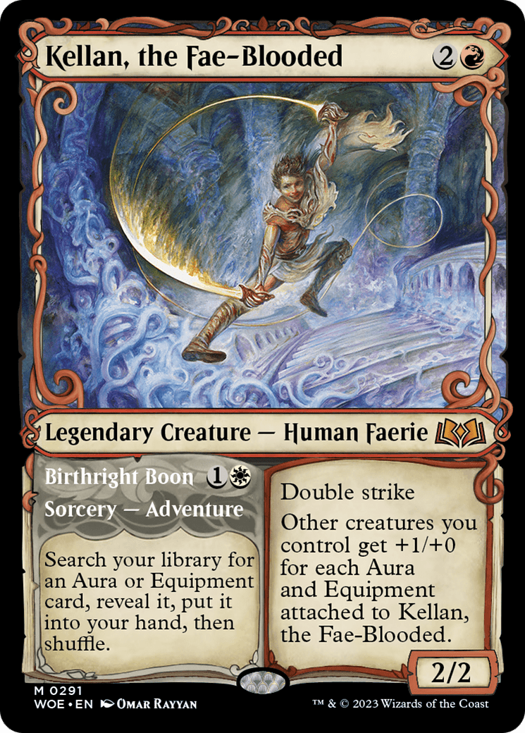Kellan, the Fae-Blooded // Birthright Boon (Showcase) [Wilds of Eldraine] MTG Single Magic: The Gathering  | Multizone: Comics And Games