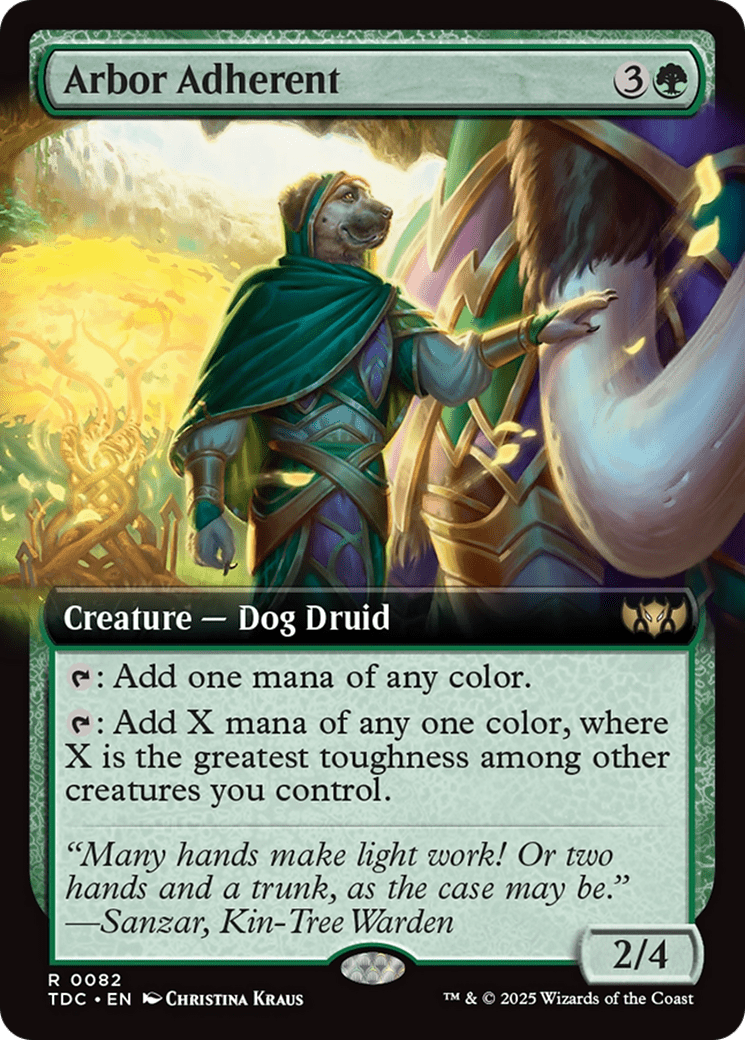 Arbor Adherent (Extended Art) [Tarkir: Dragonstorm Commander] MTG Single Magic: The Gathering  | Multizone: Comics And Games