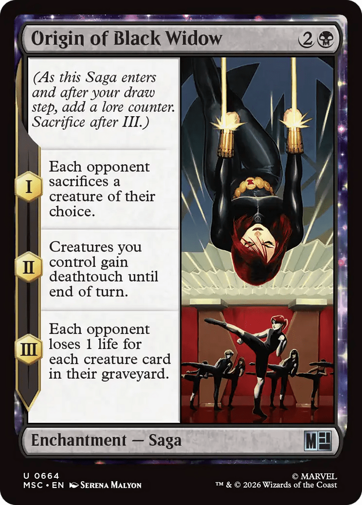 Origin of Black Widow [Marvel Super Heroes Commander] MTG Single Magic: The Gathering  | Multizone: Comics And Games