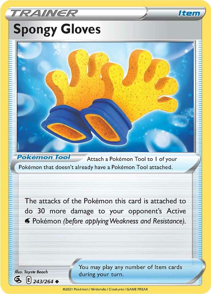 Spongy Gloves (243/264) [Sword & Shield: Fusion Strike] Pokemon Single Pokémon  | Multizone: Comics And Games