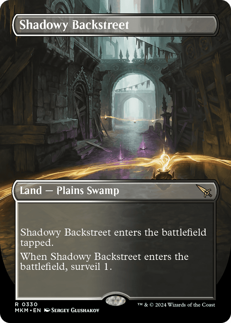 Shadowy Backstreet (Borderless) [Murders at Karlov Manor] MTG Single Magic: The Gathering  | Multizone: Comics And Games