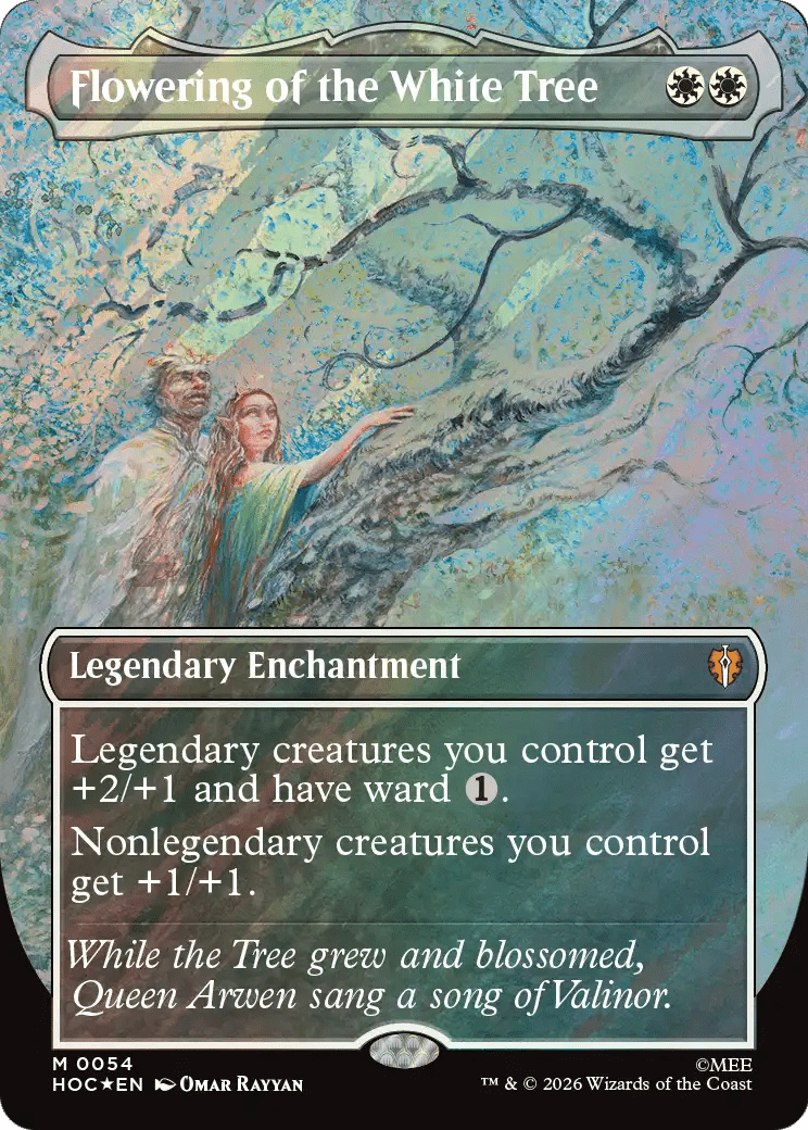 Flowering of the White Tree (Borderless) (Surge Foil) [The Hobbit: Eternal-Legal] MTG Single Magic: The Gathering  | Multizone: Comics And Games