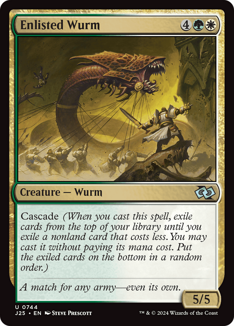 Enlisted Wurm [Foundations Jumpstart] MTG Single Magic: The Gathering  | Multizone: Comics And Games