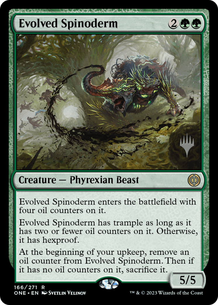 Evolved Spinoderm (Promo Pack) [Phyrexia: All Will Be One Promos] MTG Single Magic: The Gathering  | Multizone: Comics And Games