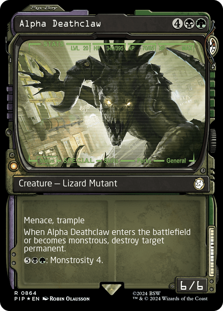 Alpha Deathclaw (Showcase) (Surge Foil) [Fallout] MTG Single Magic: The Gathering  | Multizone: Comics And Games
