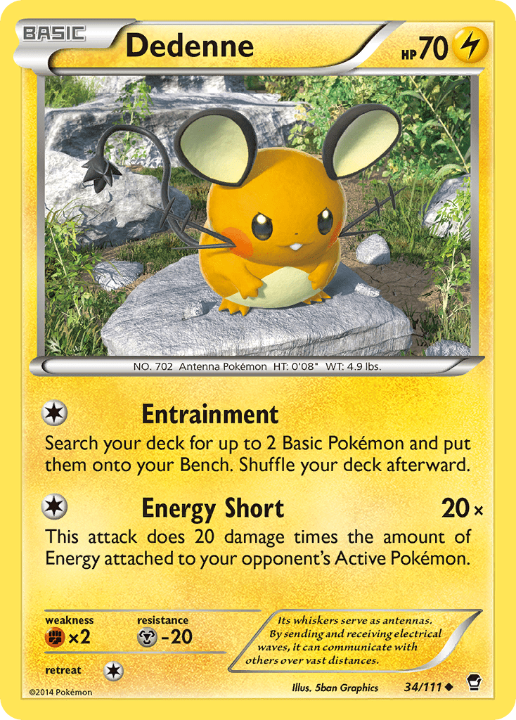 Dedenne (34/111) [XY: Furious Fists] Pokemon Single Pokémon  | Multizone: Comics And Games