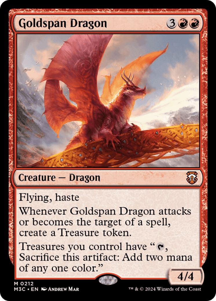 Goldspan Dragon (Ripple Foil) [Modern Horizons 3 Commander] MTG Single Magic: The Gathering  | Multizone: Comics And Games
