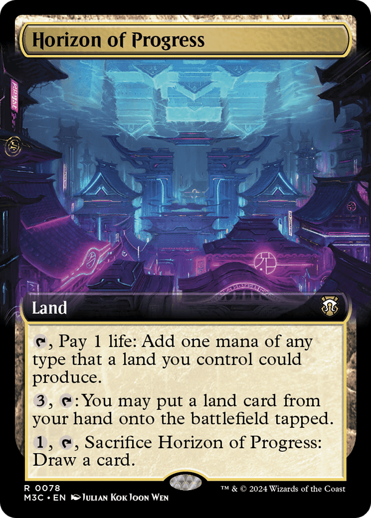 Horizon of Progress (Extended Art) (Ripple Foil) [Modern Horizons 3 Commander] MTG Single Magic: The Gathering  | Multizone: Comics And Games