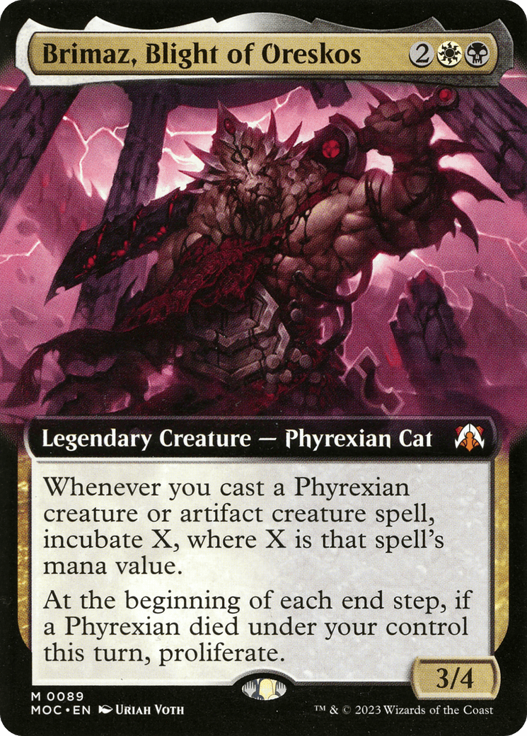 Brimaz, Blight of Oreskos (Extended Art) [March of the Machine Commander] MTG Single Magic: The Gathering  | Multizone: Comics And Games