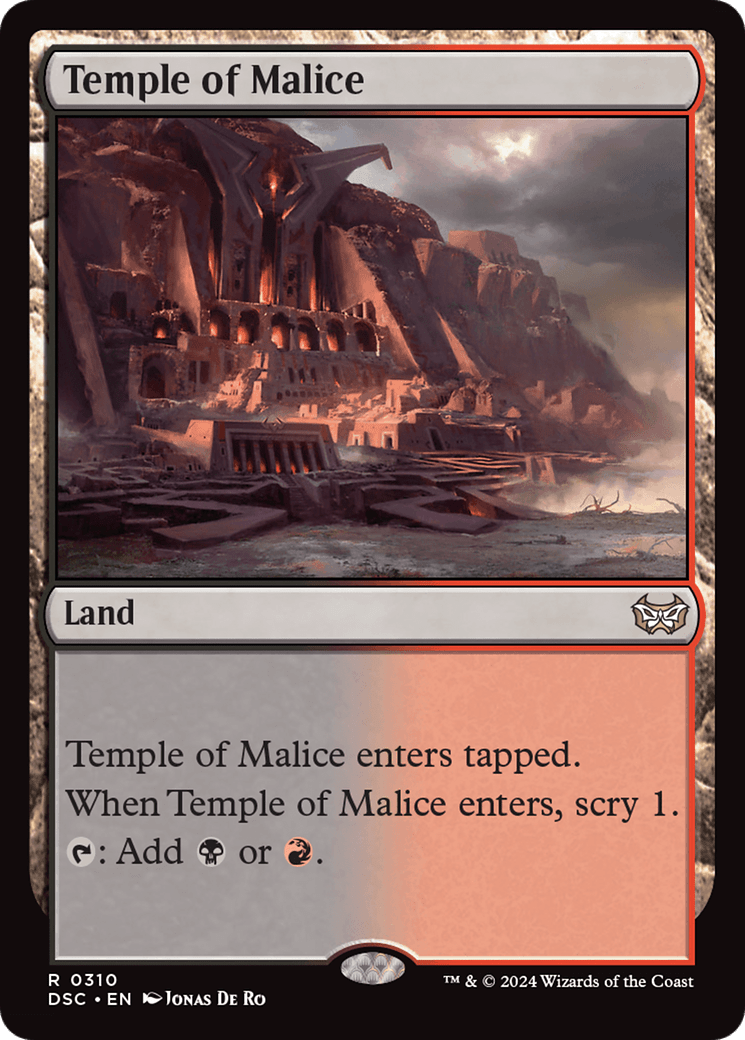 Temple of Malice [Duskmourn: House of Horror Commander] MTG Single Magic: The Gathering  | Multizone: Comics And Games