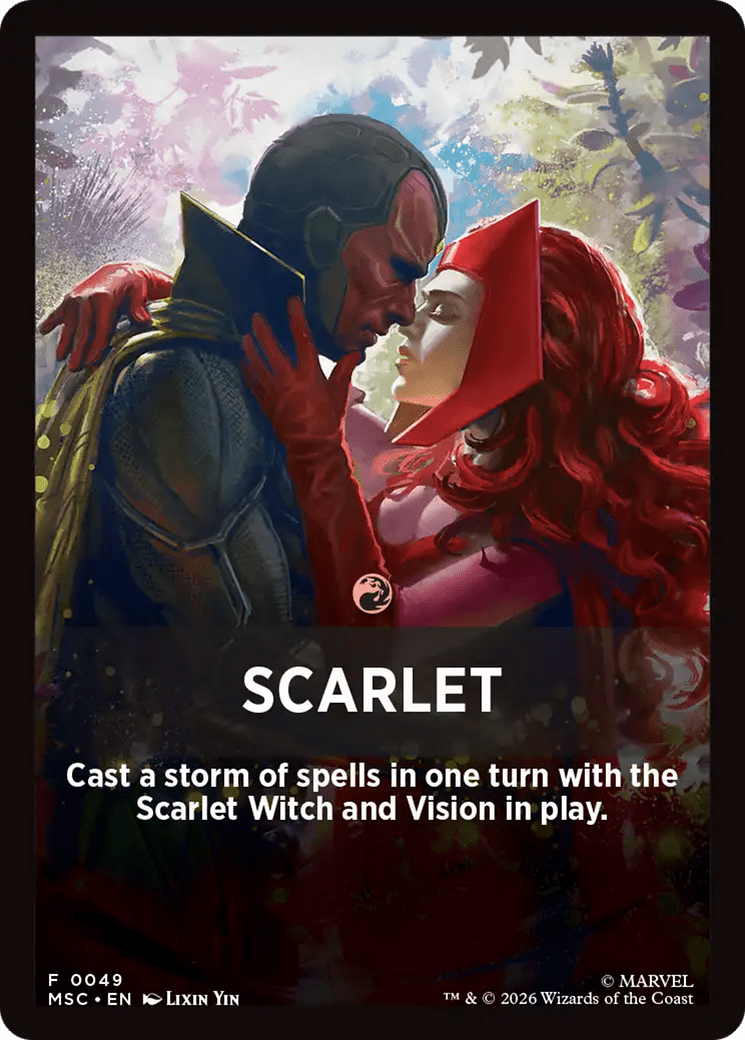 Scarlet Theme Card [Marvel Super Heroes Commander] MTG Single Magic: The Gathering  | Multizone: Comics And Games