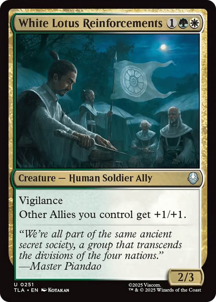 White Lotus Reinforcements [Avatar: The Last Airbender] MTG Single Magic: The Gathering  | Multizone: Comics And Games