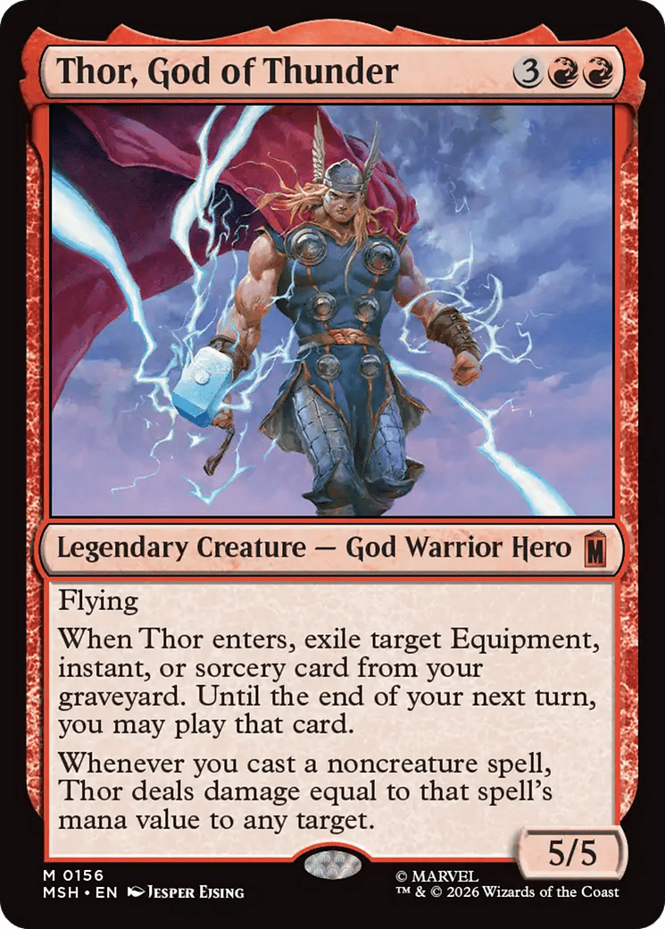 Thor, God of Thunder [Marvel Super Heroes] MTG Single Magic: The Gathering  | Multizone: Comics And Games