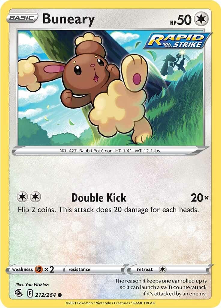 Buneary (212/264) [Sword & Shield: Fusion Strike] Pokemon Single Pokémon  | Multizone: Comics And Games