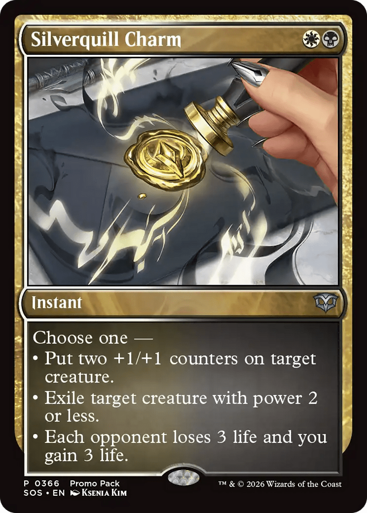 Silverquill Charm [Secrets of Strixhaven Promos] MTG Single Magic: The Gathering  | Multizone: Comics And Games