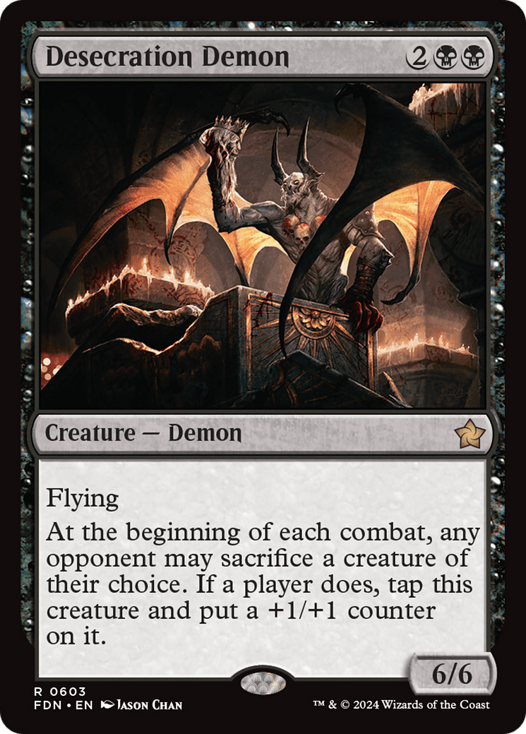 Desecration Demon [Foundations] MTG Single Magic: The Gathering  | Multizone: Comics And Games