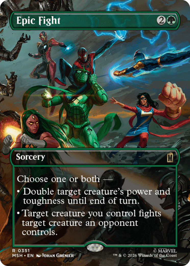 Epic Fight (Borderless) [Marvel Super Heroes] MTG Single Magic: The Gathering  | Multizone: Comics And Games