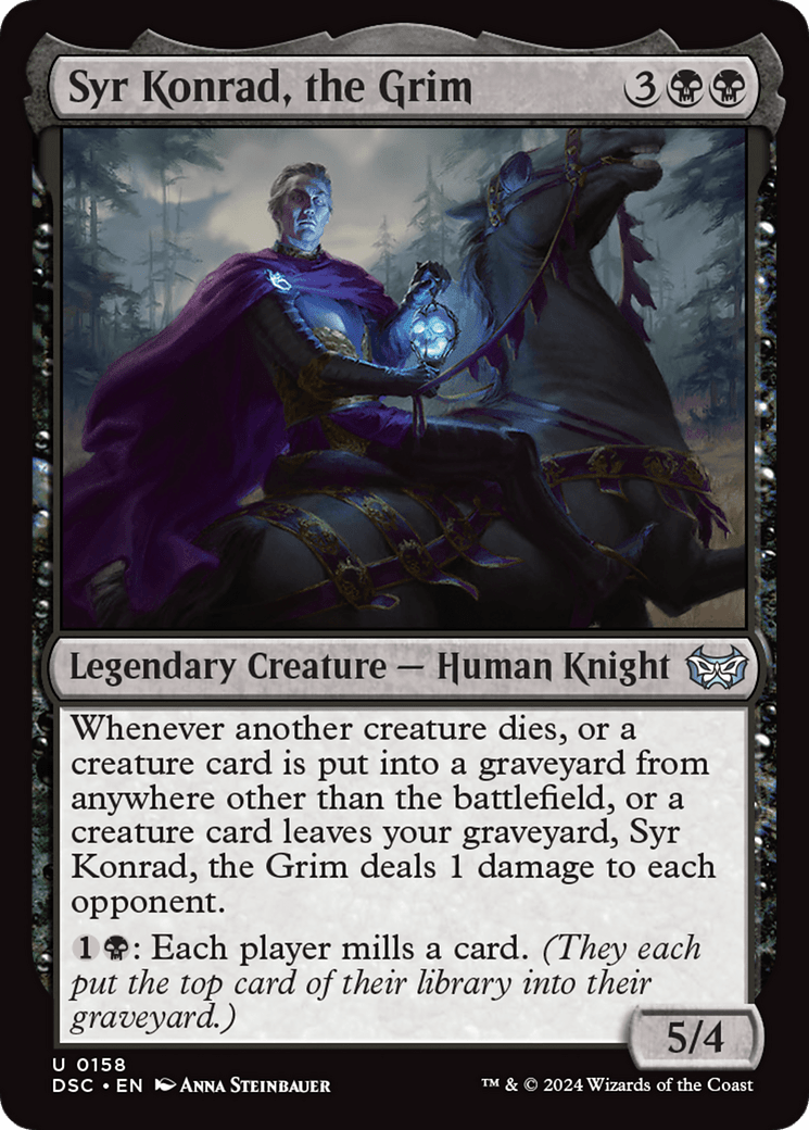 Syr Konrad, the Grim [Duskmourn: House of Horror Commander] MTG Single Magic: The Gathering  | Multizone: Comics And Games