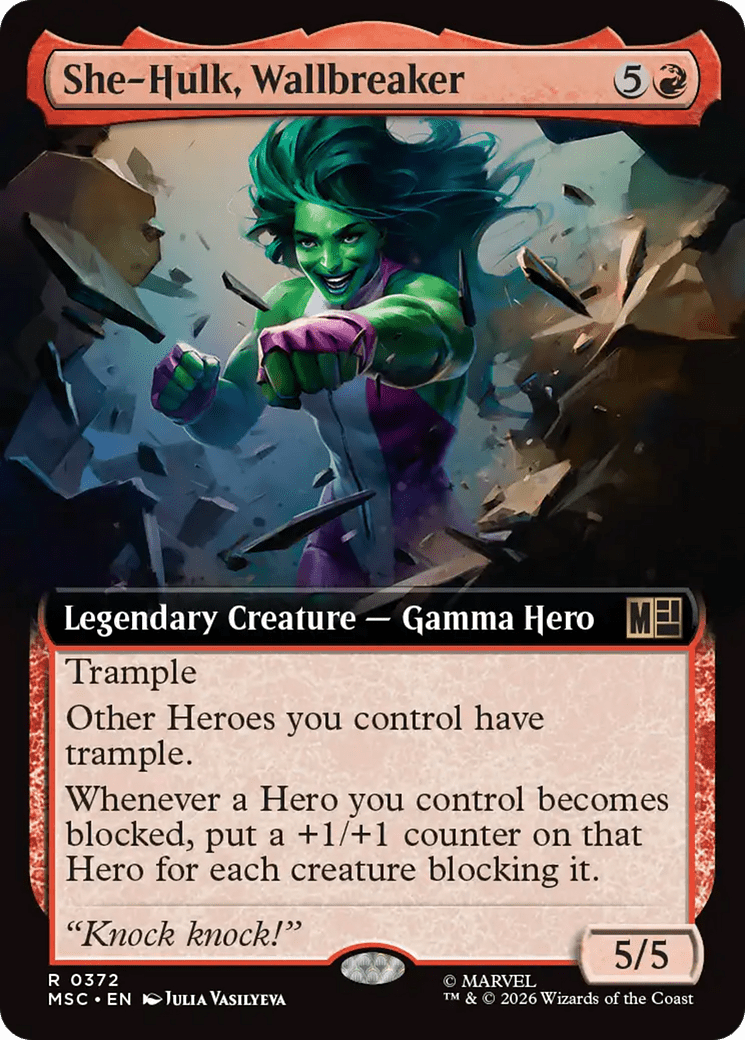 She-Hulk, Wallbreaker (Extended Art) [Marvel Super Heroes Commander] MTG Single Magic: The Gathering  | Multizone: Comics And Games
