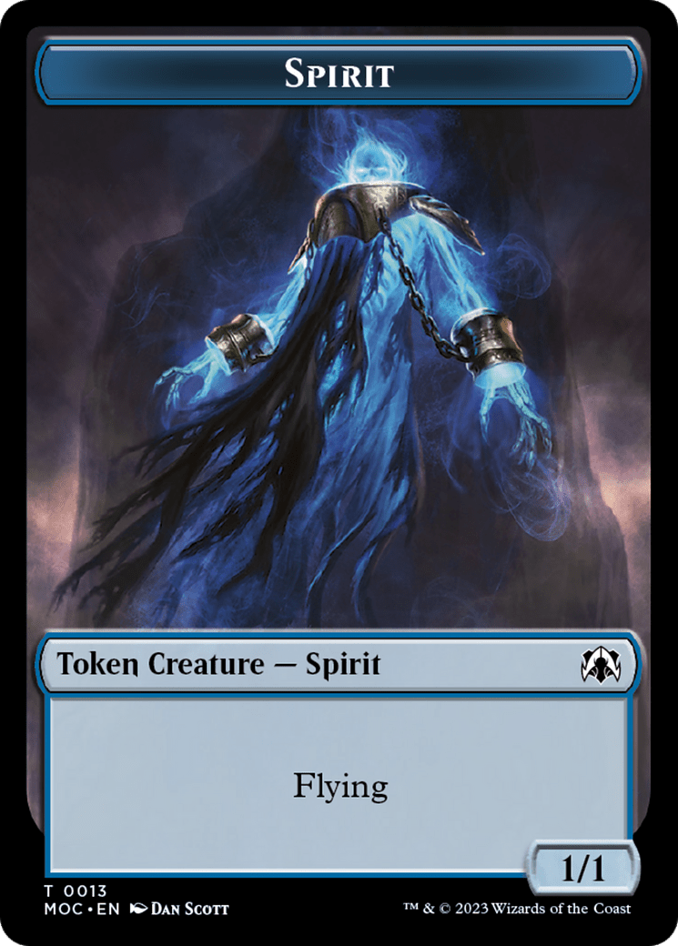 Spirit (9) // Spirit (13) Double-Sided Token [March of the Machine Commander Tokens] MTG Single Magic: The Gathering  | Multizone: Comics And Games