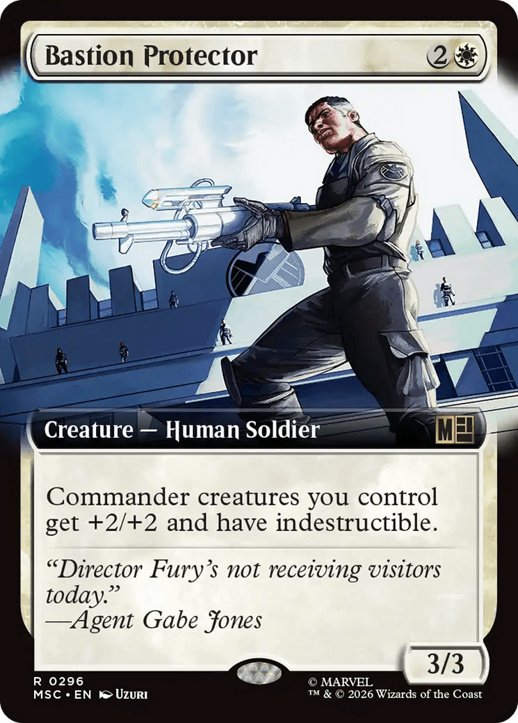 Bastion Protector (Extended Art) [Marvel Super Heroes Commander] MTG Single Magic: The Gathering  | Multizone: Comics And Games