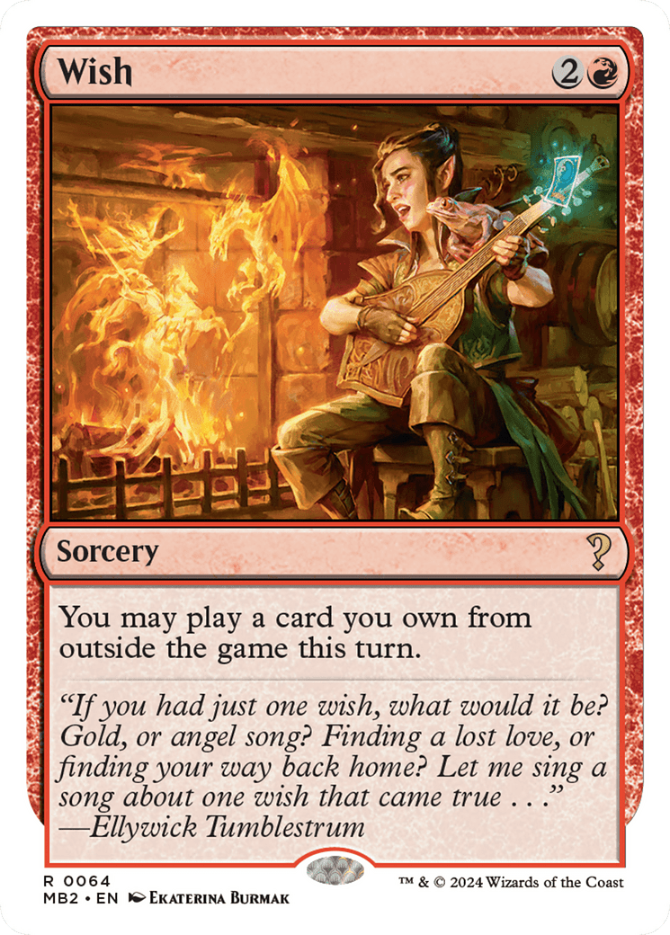 Wish (White Border) [Mystery Booster 2] MTG Single Magic: The Gathering  | Multizone: Comics And Games