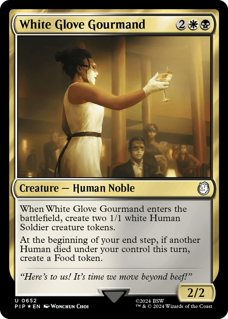 White Glove Gourmand (Surge Foil) [Fallout] MTG Single Magic: The Gathering  | Multizone: Comics And Games
