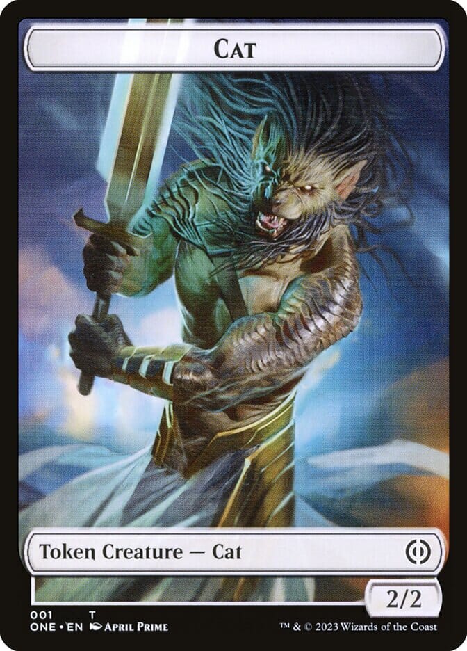 Phyrexian Mite (012) // Cat Double-Sided Token [Phyrexia: All Will Be One Tokens] MTG Single Magic: The Gathering  | Multizone: Comics And Games