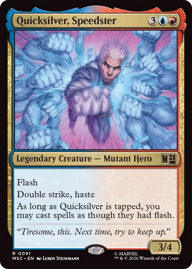 Quicksilver, Speedster [Marvel Super Heroes Commander] MTG Single Magic: The Gathering  | Multizone: Comics And Games