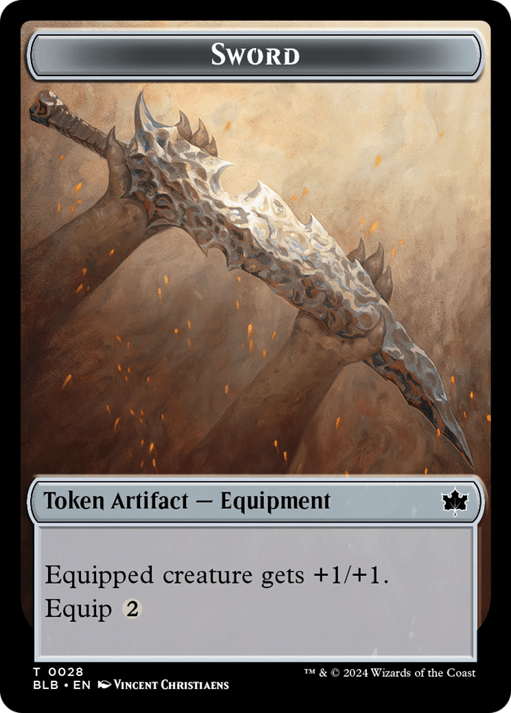 Sword Token [Bloomburrow Tokens] MTG Single Magic: The Gathering  | Multizone: Comics And Games