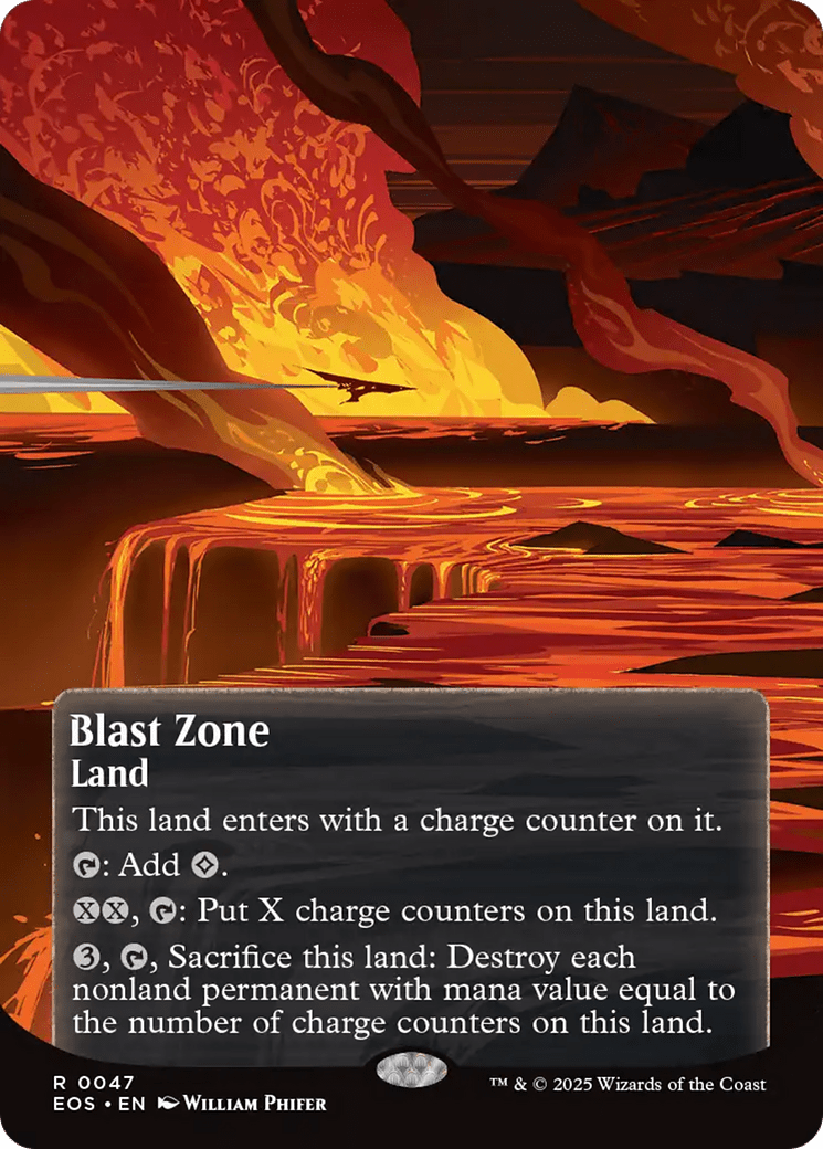 Blast Zone (0047) (Borderless) [Edge of Eternities: Stellar Sights] MTG Single Magic: The Gathering  | Multizone: Comics And Games