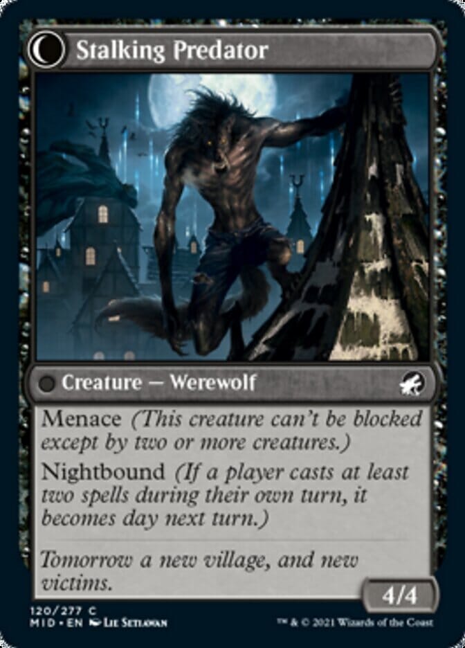 Shady Traveler // Stalking Predator [Innistrad: Midnight Hunt] MTG Single Magic: The Gathering  | Multizone: Comics And Games