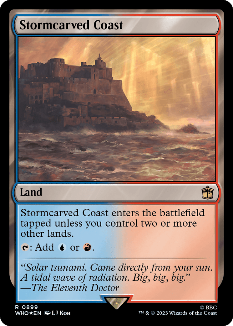 Stormcarved Coast (Surge Foil) [Doctor Who] MTG Single Magic: The Gathering  | Multizone: Comics And Games