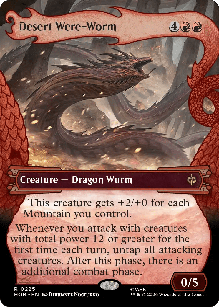 Desert Were-Worm (Showcase) [The Hobbit] MTG Single Magic: The Gathering  | Multizone: Comics And Games