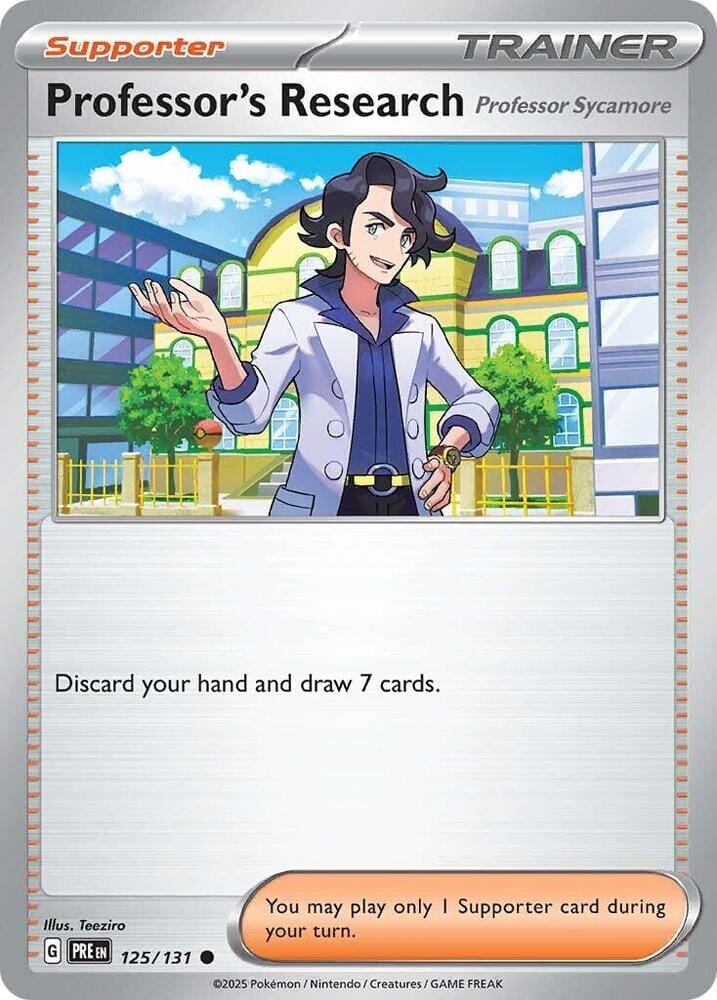 Professor's Research (125/131) [Professor Sycamore] [Scarlet & Violet: Prismatic Evolutions] Pokemon Single Pokémon  | Multizone: Comics And Games