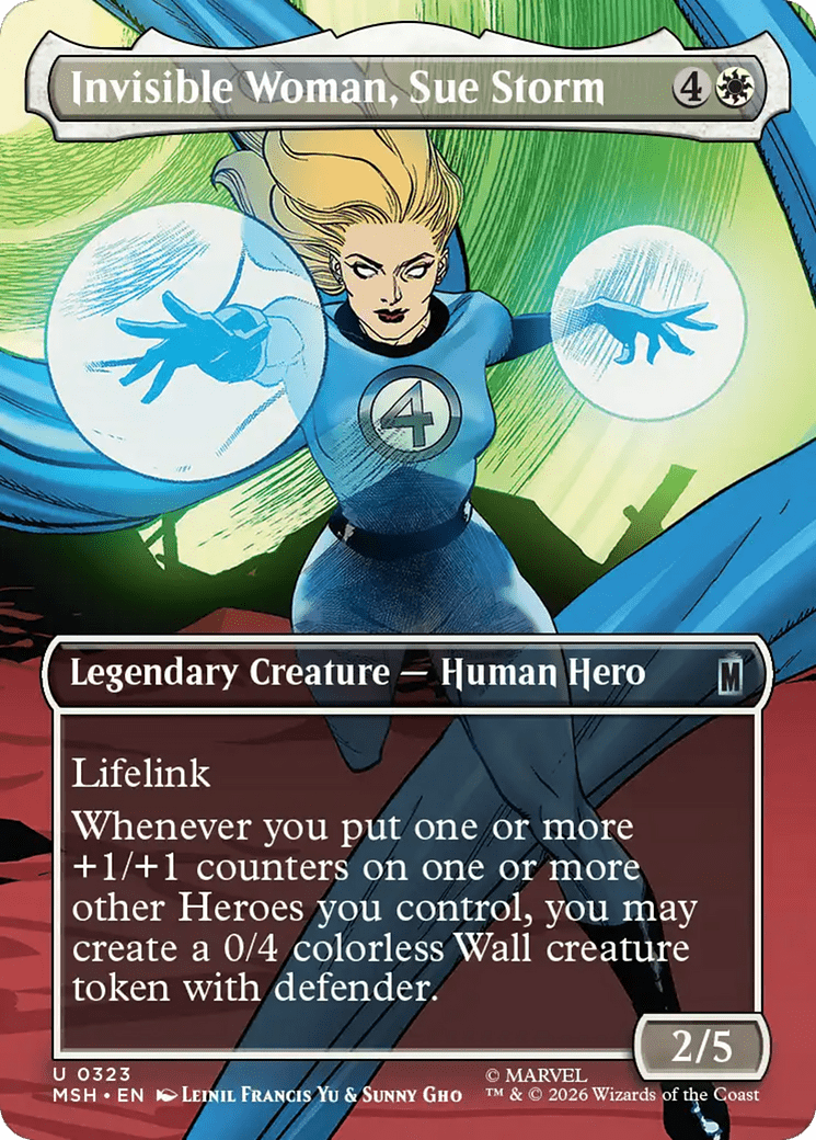 Invisible Woman, Sue Storm (Borderless) [Marvel Super Heroes] MTG Single Magic: The Gathering  | Multizone: Comics And Games