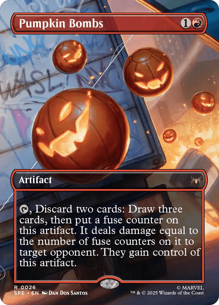 Pumpkin Bombs (Borderless) [Marvel's Spider-Man: Eternal-Legal] MTG Single Magic: The Gathering  | Multizone: Comics And Games