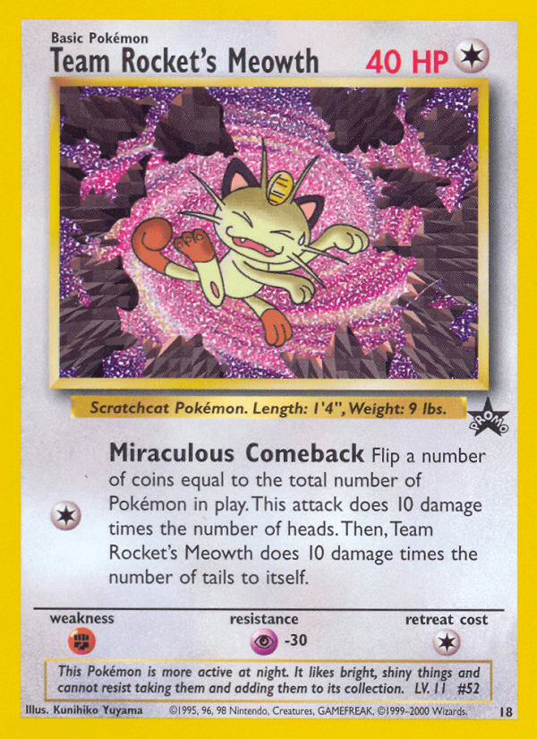 Team Rocket's Meowth (18) [Wizards of the Coast: Black Star Promos] Pokemon Single Pokémon  | Multizone: Comics And Games