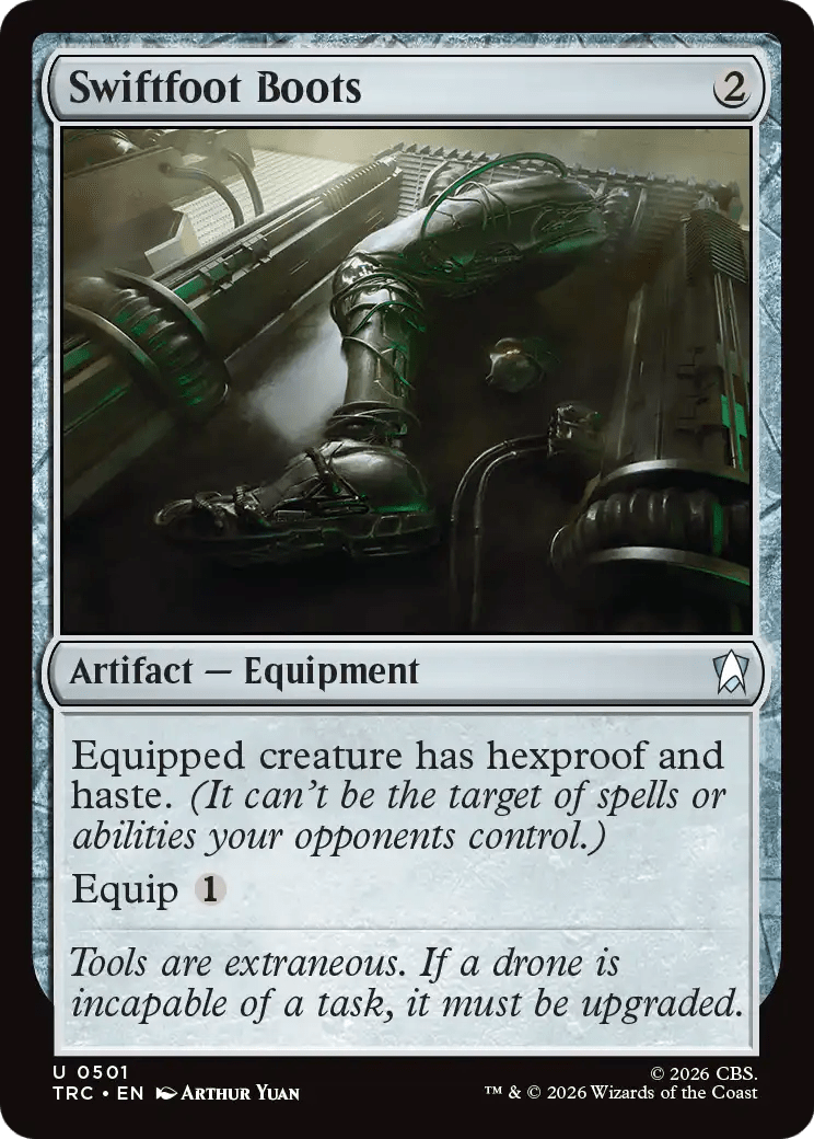 Swiftfoot Boots (Surge Foil) [Star Trek Commander] MTG Single Magic: The Gathering  | Multizone: Comics And Games