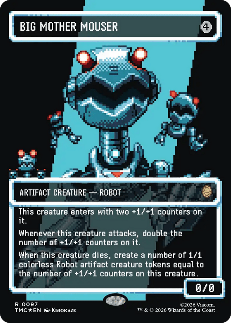 Big Mother Mouser (Borderless) (Surge Foil) [Teenage Mutant Ninja Turtles Commander] MTG Single Magic: The Gathering  | Multizone: Comics And Games