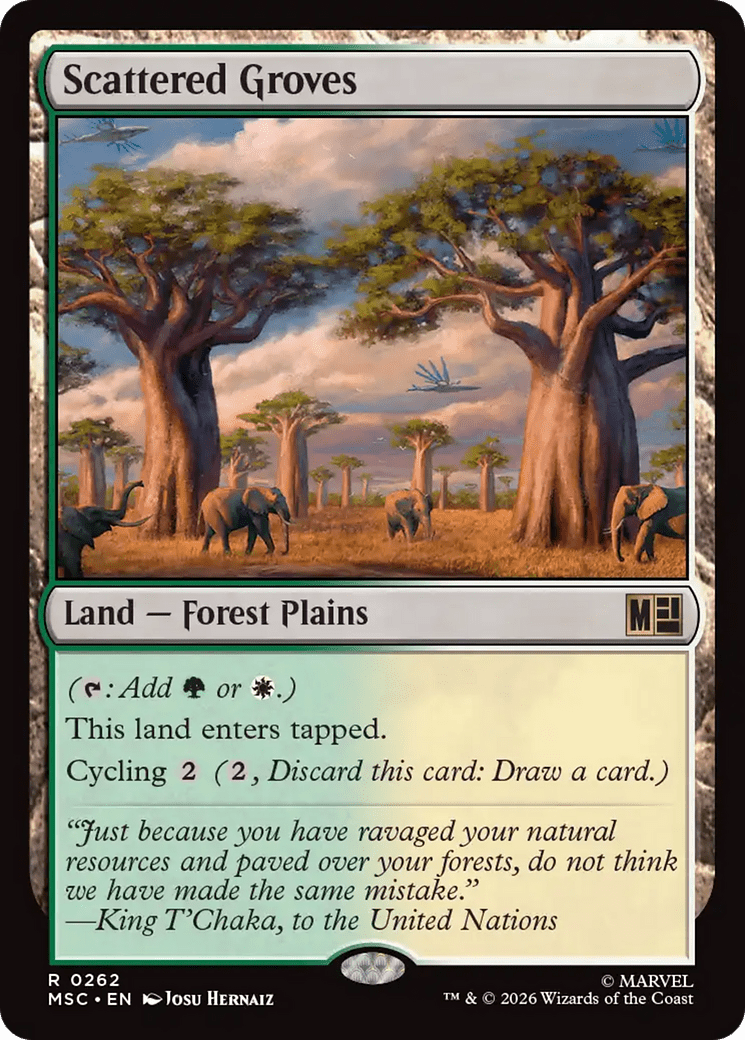 Scattered Groves (Surge Foil) [Marvel Super Heroes Commander] MTG Single Magic: The Gathering  | Multizone: Comics And Games