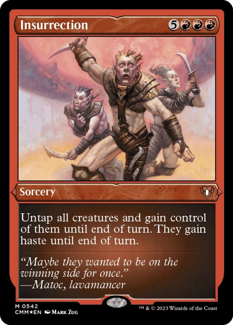 Insurrection (Foil Etched) [Commander Masters] MTG Single Magic: The Gathering  | Multizone: Comics And Games