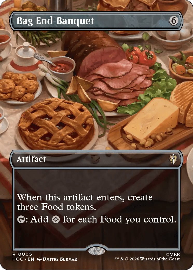 Bag End Banquet (Borderless) [The Hobbit: Eternal-Legal] MTG Single Magic: The Gathering  | Multizone: Comics And Games