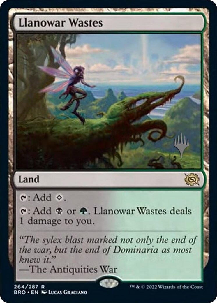 Llanowar Wastes (Promo Pack) [The Brothers' War Promos] MTG Single Magic: The Gathering  | Multizone: Comics And Games