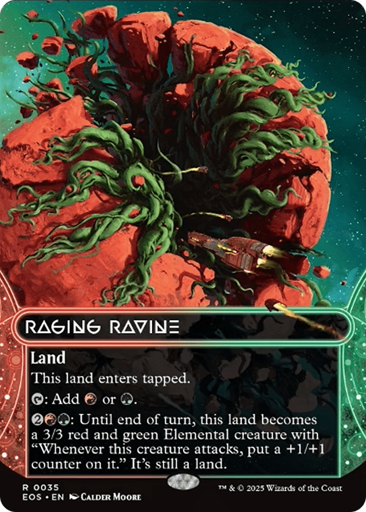 Raging Ravine (0035) (Borderless) [Edge of Eternities: Stellar Sights] MTG Single Magic: The Gathering  | Multizone: Comics And Games