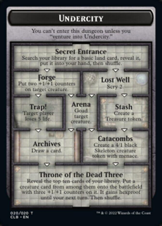 The Initiative // Undercity Double-Sided Token [Commander Legends: Battle for Baldur's Gate Tokens] MTG Single Magic: The Gathering  | Multizone: Comics And Games