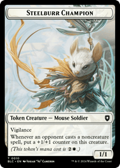 Steelburr Champion // Squid Double-Sided Token [Bloomburrow Commander Tokens] MTG Single Magic: The Gathering  | Multizone: Comics And Games