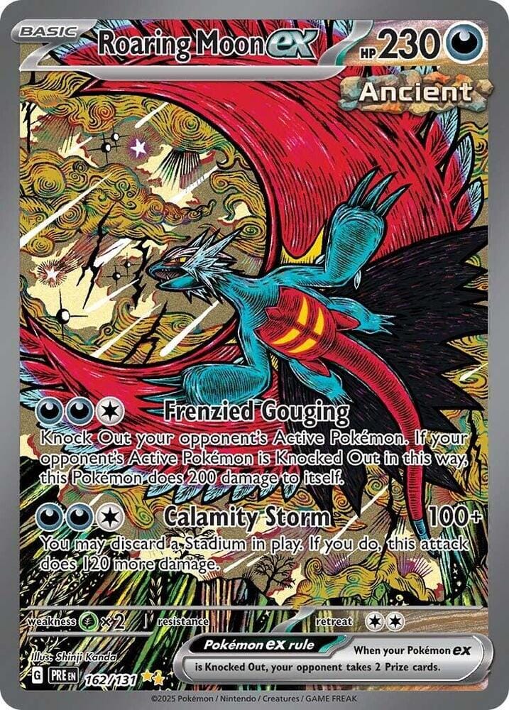 Roaring Moon ex (162/131) [Scarlet & Violet: Prismatic Evolutions] Pokemon Single Pokémon  | Multizone: Comics And Games