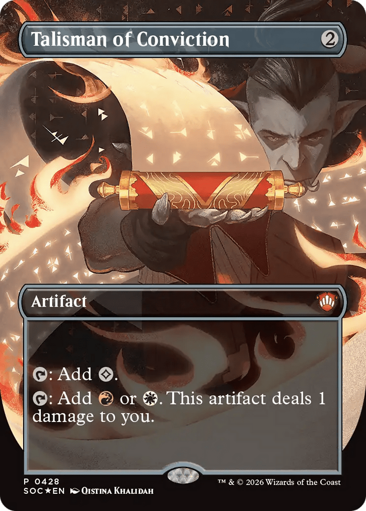Talisman of Conviction (Borderless) [Secrets of Strixhaven Commander] MTG Single Magic: The Gathering  | Multizone: Comics And Games